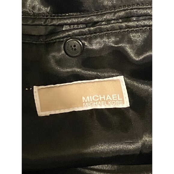 Michael Kors Mens Overcoat 46L Wool Cashmere Single Breasted Trench Coat Jacket - Picture 10 of 11